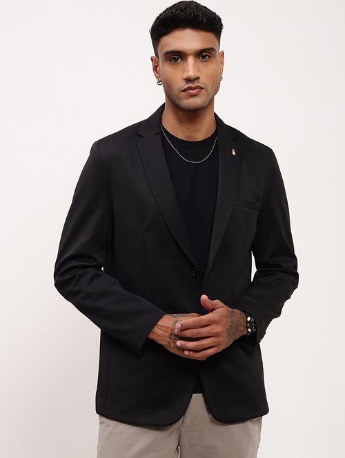 men solid single breasted casual blazer - 21696123 - Very Small Image - 1