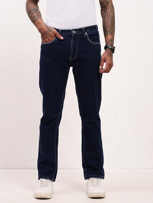 men navy blue low rise full length jean - 21696193 - Very Small Image - 1