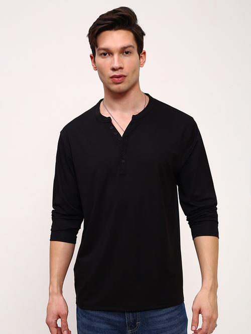 men solid long sleeve regular fit t-shirt - 21696287 - Very Small Image - 1