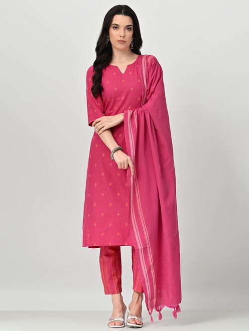 women self design kurta pant set with dupatta - 21696485 - Very Small Image - 1