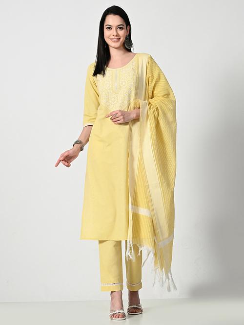 women embroidered kurta pant set with dupatta - 21696490 - Very Small Image - 1