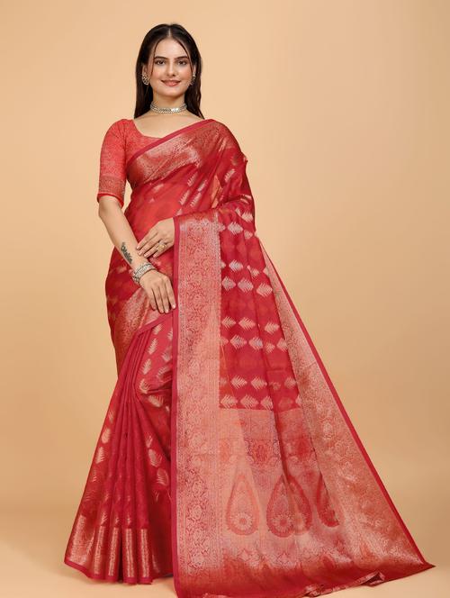 women self design banarasi saree - 21696574 - Very Small Image - 1