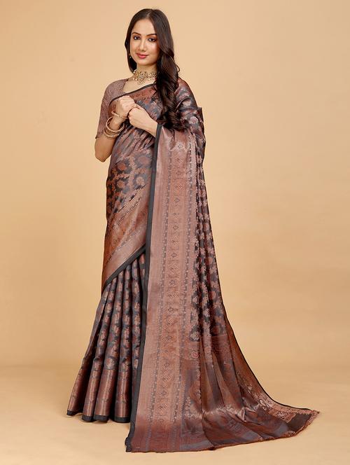 women self design banarasi saree - 21696583 - Very Small Image - 1