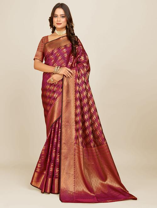 women self design banarasi saree - 21696599 - Very Small Image - 1