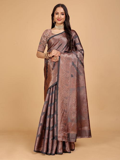 women self design banarasi saree - 21696659 - Very Small Image - 1