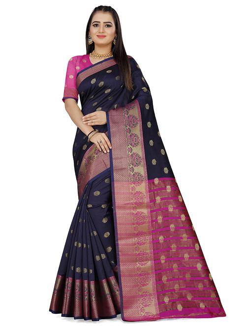 women self design bordered saree - 21696685 - Very Small Image - 1