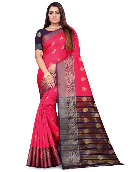 women self designed bordered saree - 21696706 - Very Small Image - 1