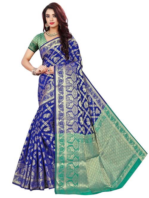 women self design banarasi saree - 21696714 - Very Small Image - 1