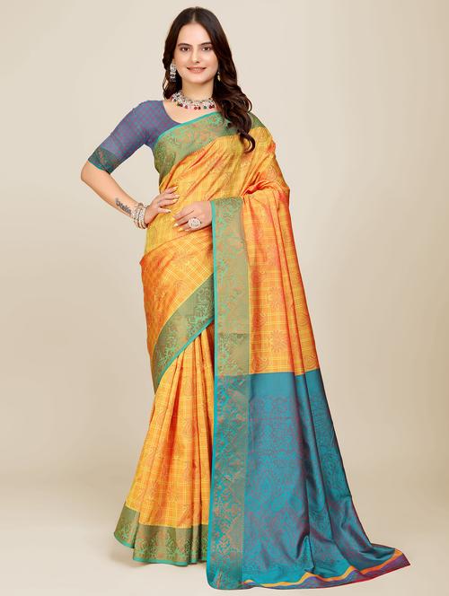 women self design banarasi saree - 21696861 - Very Small Image - 1