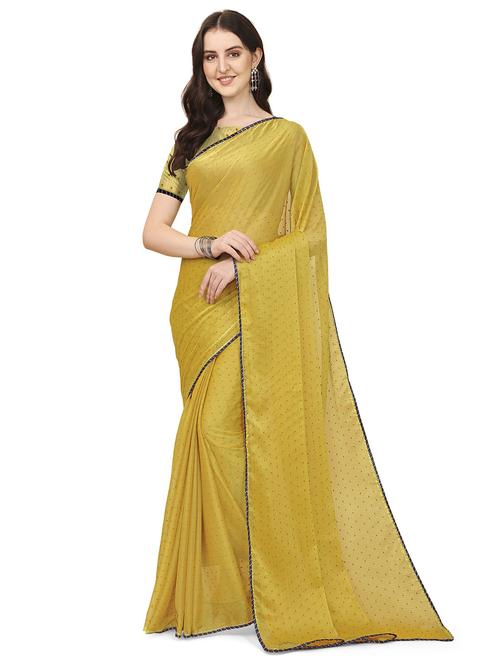 women yellow self design saree - 21696909 - Very Small Image - 1