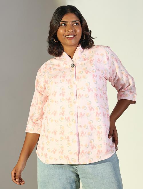 women floral printed three quarter sleeve regular top - 21697030 - Very Small Image - 1