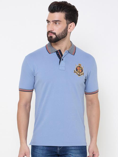 men solid short sleeve polo t-shirt - 21697133 - Very Small Image - 1