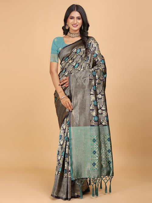 women self design banarasi saree - 21697371 - Very Small Image - 1