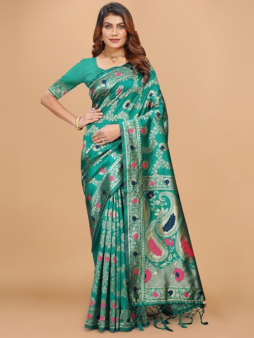 women self design banarasi saree - 21697379 - Very Small Image - 1