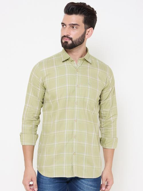 men checkered long sleeve casual shirt - 21697408 - Very Small Image - 1