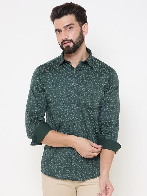 men printed long sleeve casual shirt - 21697417 - Very Small Image - 1