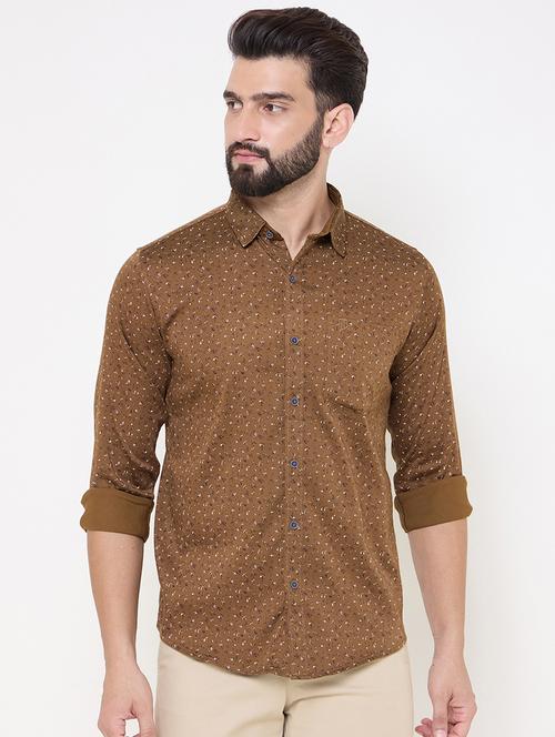 men printed long sleeve casual shirt - 21697418 - Very Small Image - 1