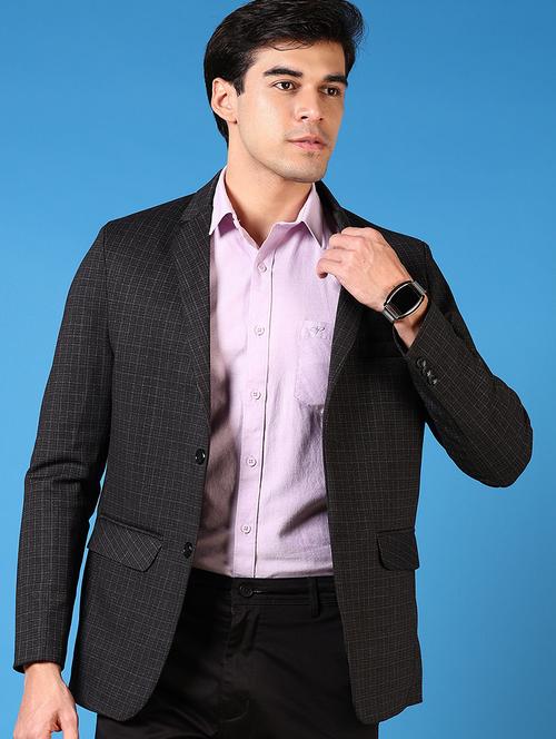 men long sleeves single breasted blazer - 21697649 - Very Small Image - 1