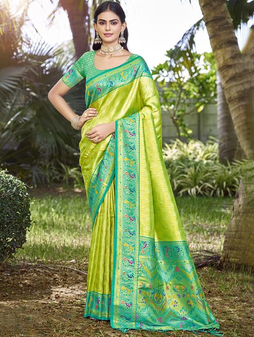 women self design kanjivaram saree with blouse - 21697809 - Very Small Image - 1