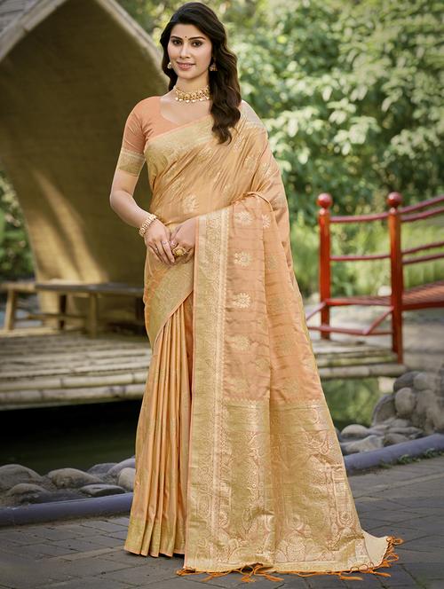 women self design banarasi saree with blouse - 21697863 - Very Small Image - 1