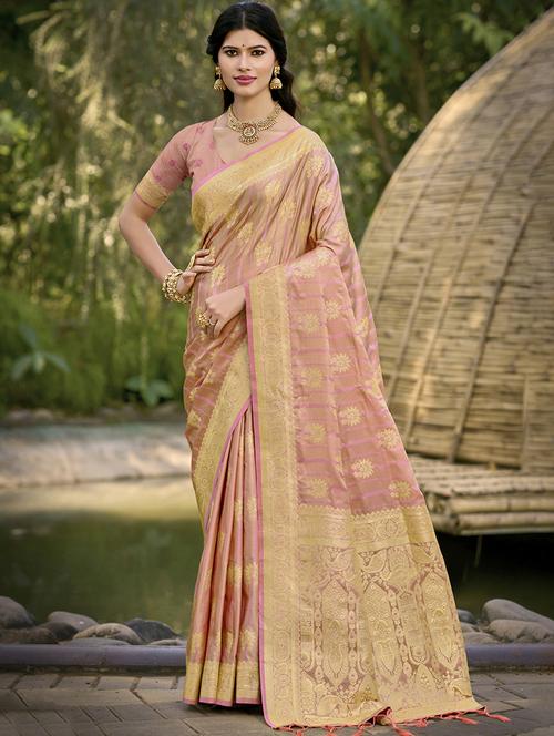 women self design banarasi saree with blouse - 21697867 - Very Small Image - 1