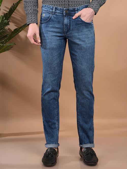 men low rise skinny fit washed jeans - 21698430 - Very Small Image - 1