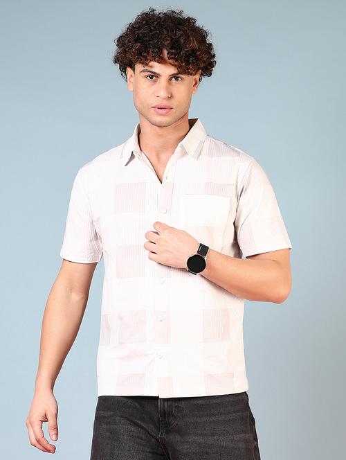 men solid short sleeve regular fit casual shirt - 21700029 - Very Small Image - 1