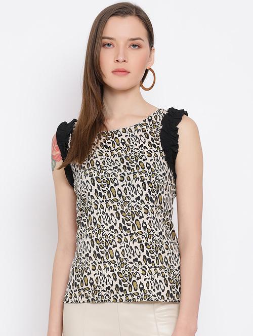 women animal print sleeveless top - 21700102 - Very Small Image - 1