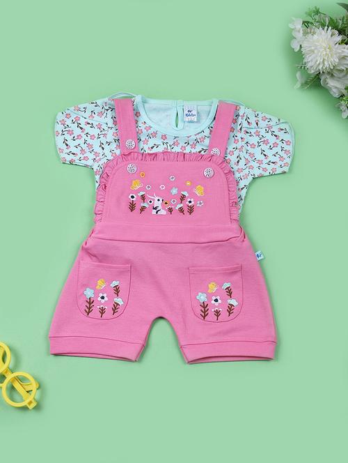 kids printed adjustable strap dungree - 21701594 - Very Small Image - 1