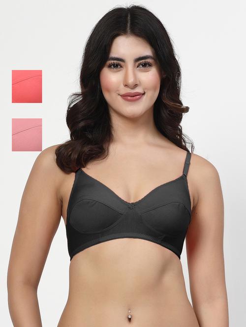 women pack of 3 solid bra combo - 21701882 - Very Small Image - 1