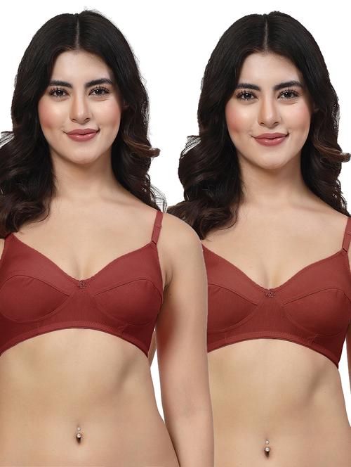 women pack of 2 solid bra combo - 21701954 - Very Small Image - 1