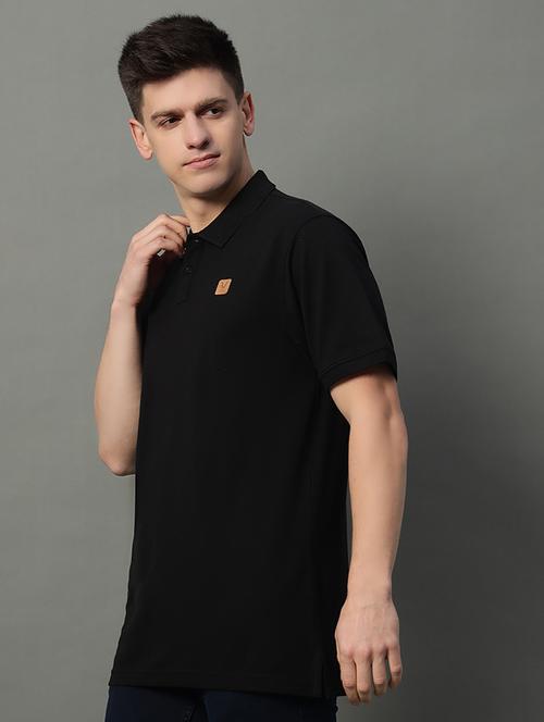 men solid short sleeve polo t-shirt - 21703092 - Very Small Image - 1