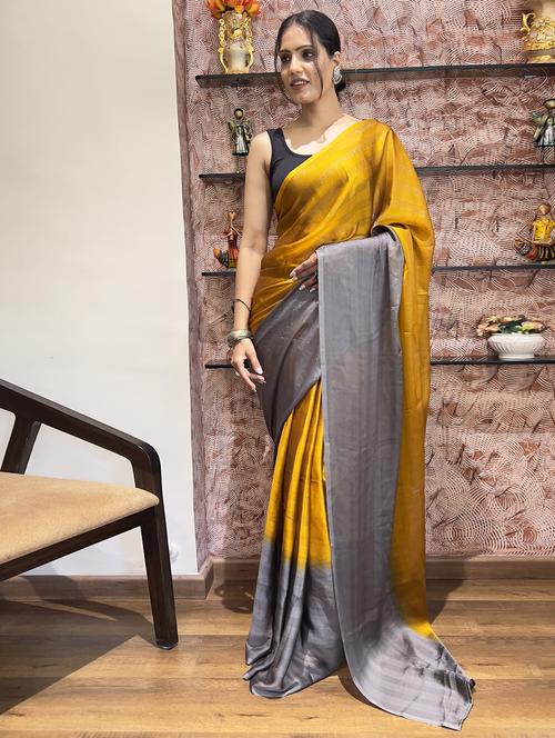 women stripes embellished saree with blouse - 21703238 - Very Small Image - 1