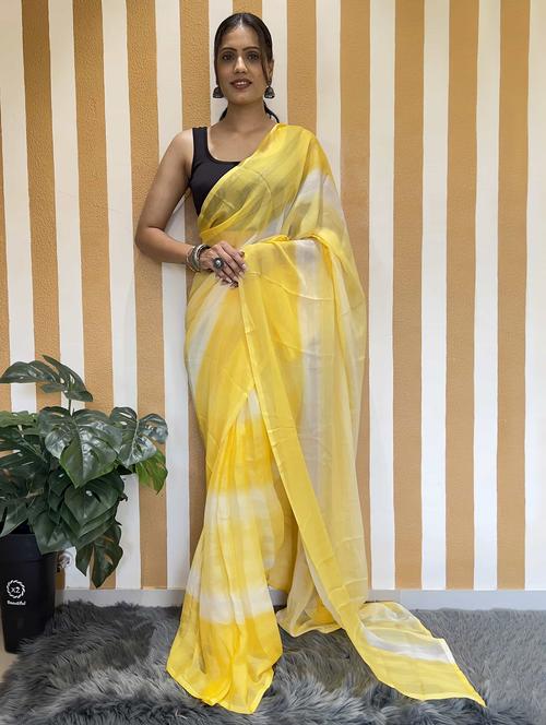 women stripes embellished saree with blouse - 21703381 - Very Small Image - 1