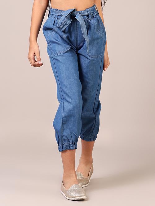 girls solid mid rise jogger - 21703550 - Very Small Image - 1