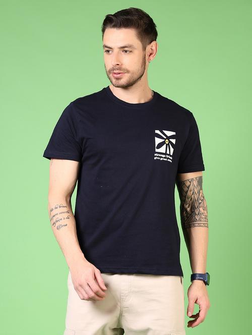 Men Short Sleeves Front & Back Print T-shirt - 21703581 - Very Small Image - 1