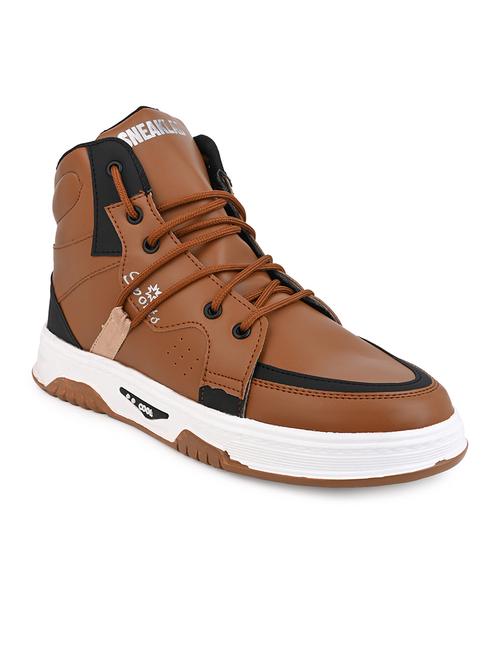 men tan lace up sneakers - 21703739 - Very Small Image - 1