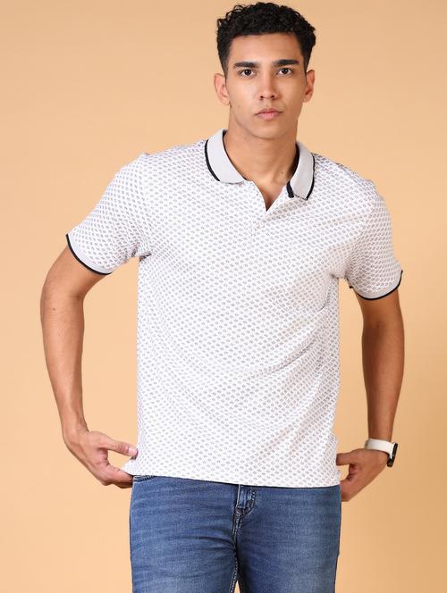 men short sleeves printed polo t-shirt - 21703858 - Very Small Image - 1