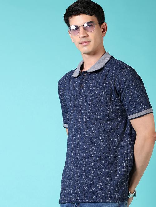 men short sleeves printed polo t-shirt - 21703870 - Very Small Image - 1