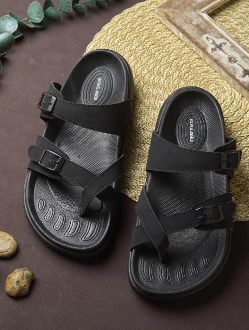 men black slip on sandal - 21704503 - Very Small Image - 1