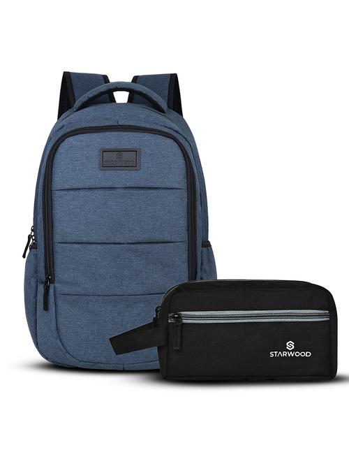 men solid adjustable strap backpack with pouch - 21704741 - Very Small Image - 1