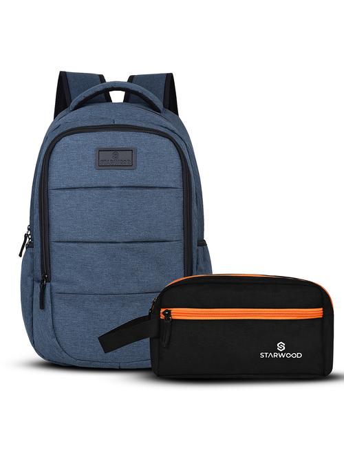 men solid adjustable strap backpack with pouch - 21704742 - Very Small Image - 1
