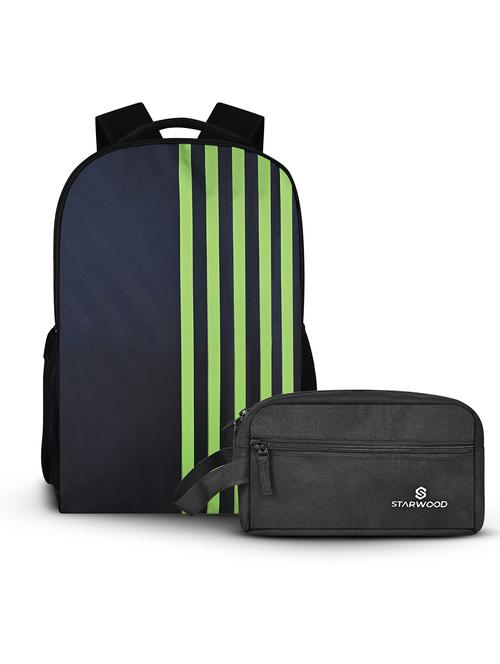 men printed adjustable strap backpack with pouch - 21704752 - Very Small Image - 1