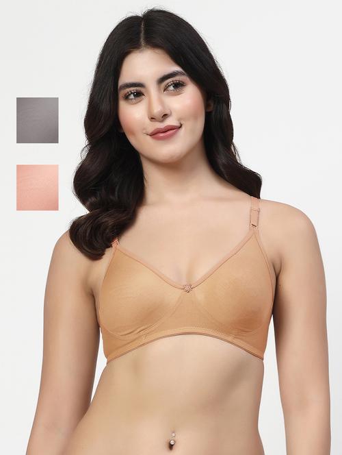 women pack of 3 solid t-shirt bra - 21704785 - Very Small Image - 1