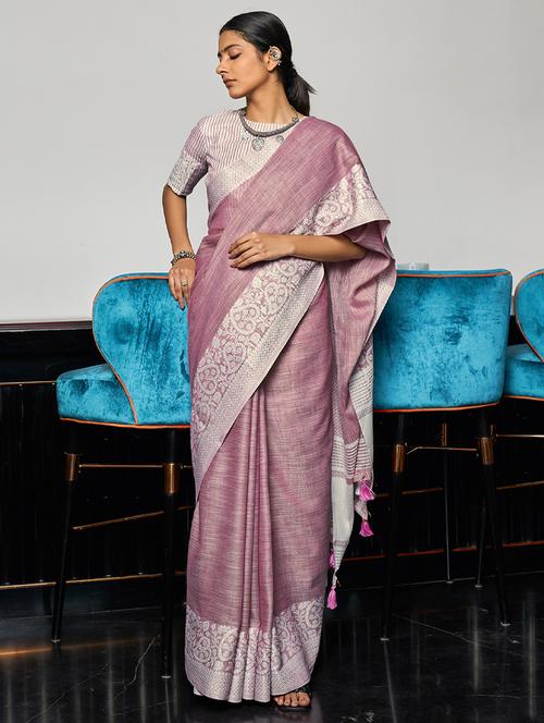women self design handloom saree with blouse - 21705326 - Very Small Image - 1