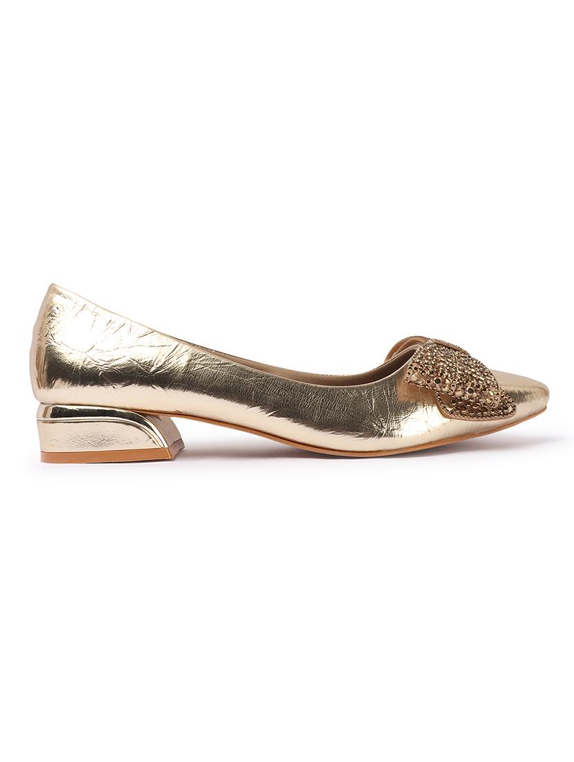 women gold slip on ballerina - 21705463 - Zoom Image - 2