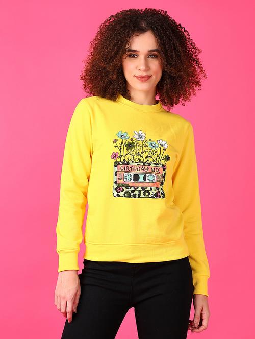 women front print long sleeve sweatshirt - 21705661 - Very Small Image - 1