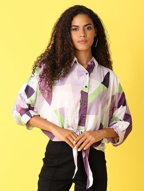 women printed collared regular shirt - 21705672 - Very Small Image - 1