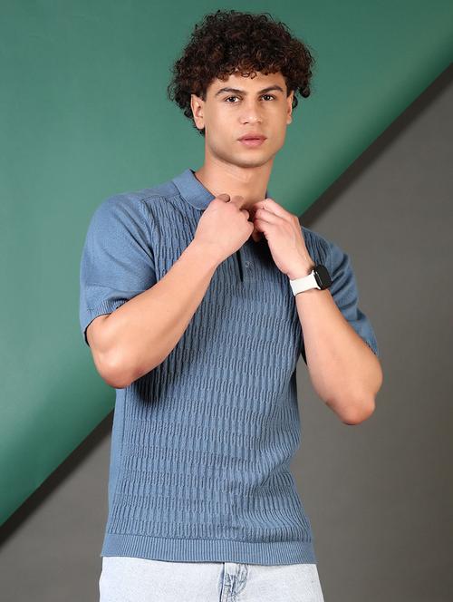 men textured short sleeves polo t-shirt - 21705754 - Very Small Image - 1