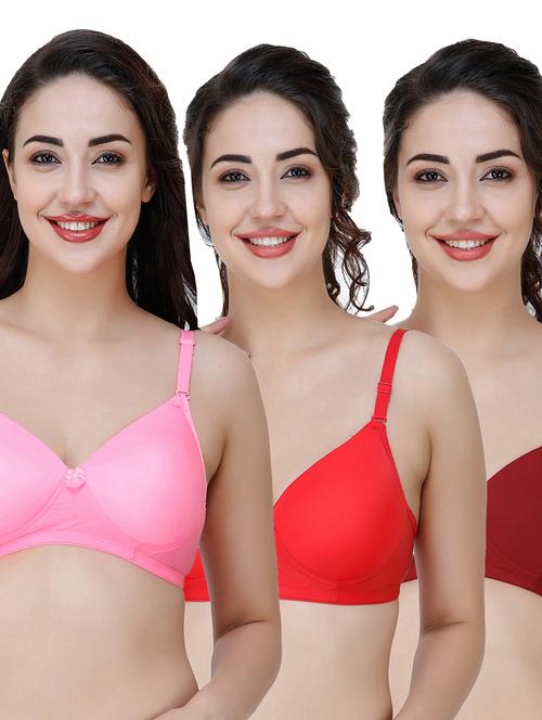 women pack of 3 solid t-shirt bra - 21706310 - Very Small Image - 1